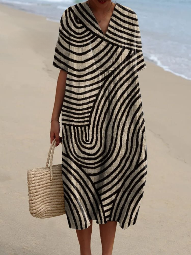 Tina | Monochrome Flow Dress
