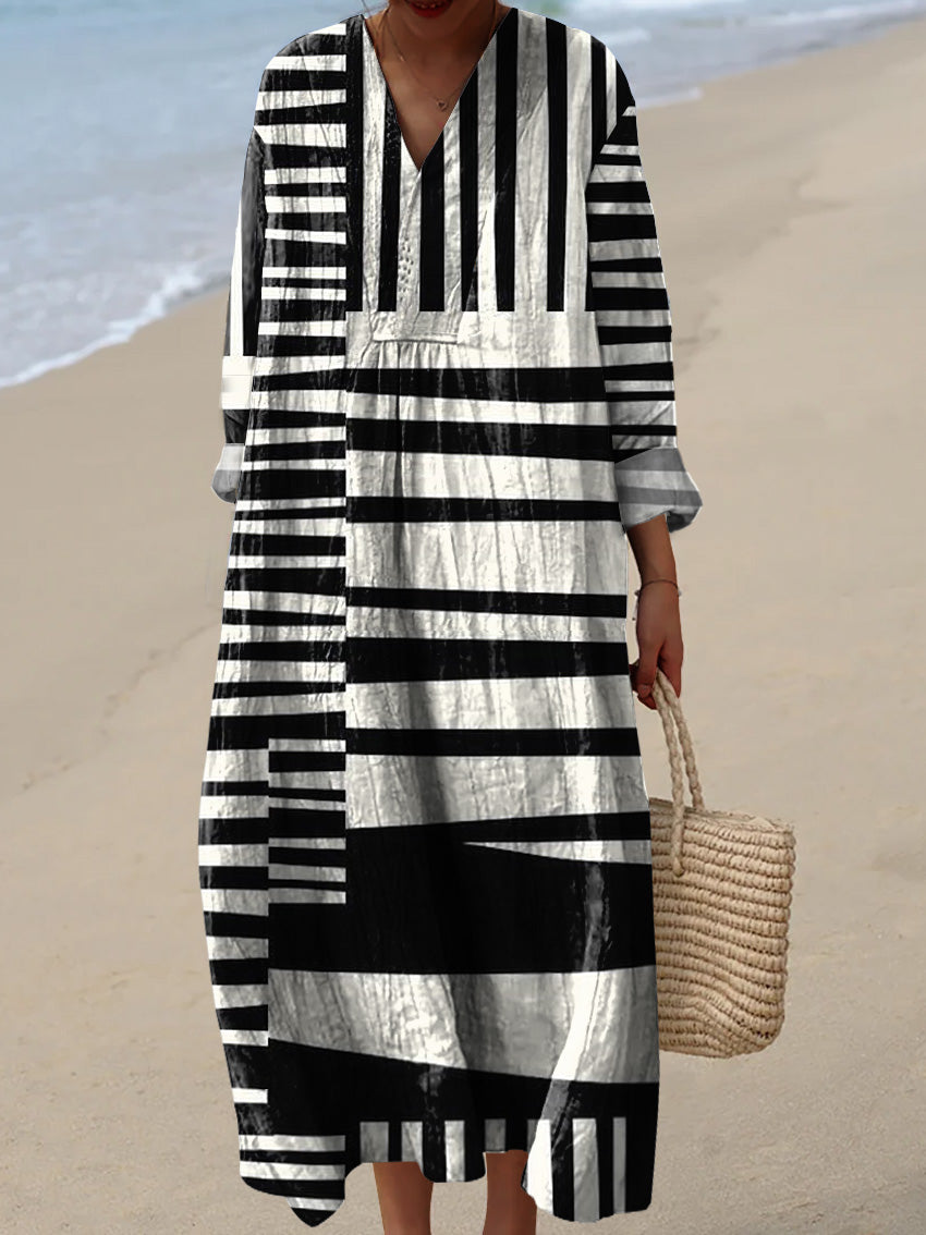 Nora | Monochrome Rhythm Dress